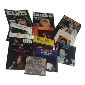 Music Collection: 2 news CDs, 3 magazines and 8 small vinyl records